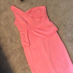 New Pink One Shoulder Dress